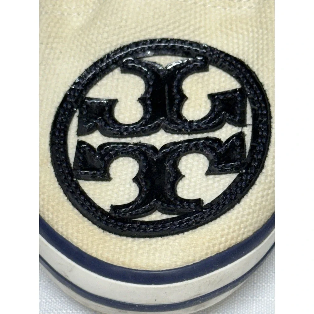 Tory Burch Raymond Loafers Women's Size 6M Ivory Low Top Slip On Canvas Flats